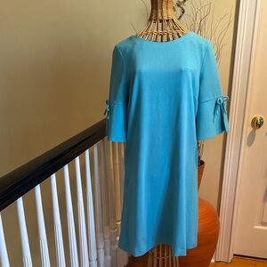 Goat blue 100% wool dress made in Romania